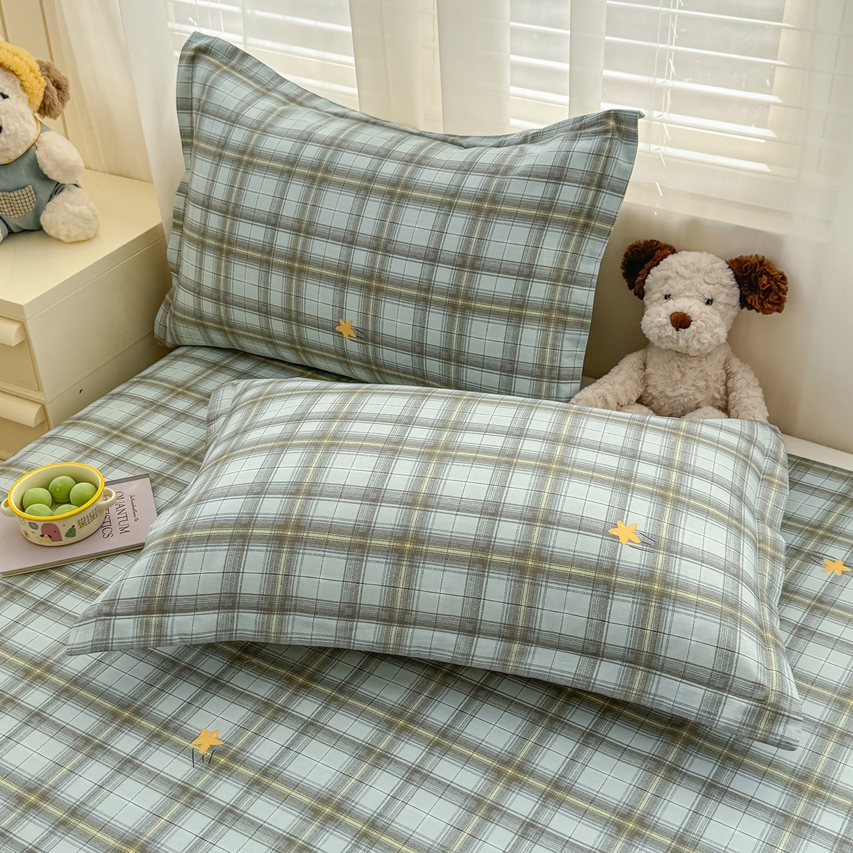 91家纺网 家纺一手货源 找家纺 尚帛 2026新款全棉品质喷气印花爆款四件套 多规格套件 单品系列-单被套 闪耀的星