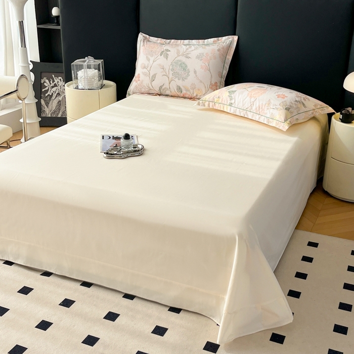 艾迪尚家纺 2026新款133X76宽幅全棉纯棉印花单品床单 床单单件 舒曼-绿