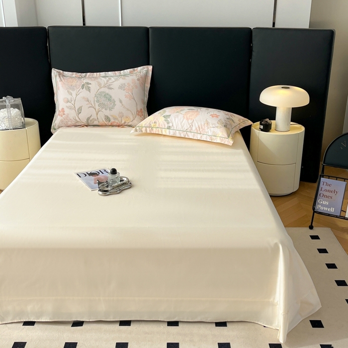 91家纺网 家纺一手货源 找家纺 艾迪尚家纺 2026新款133X76宽幅全棉纯棉印花单品床单 床单单件 舒曼-绿