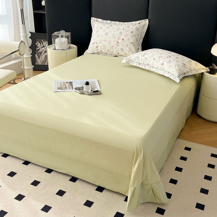 艾迪尚家纺 2026新款133X76宽幅全棉纯棉印花单品床单 床单单件 萌动-绿