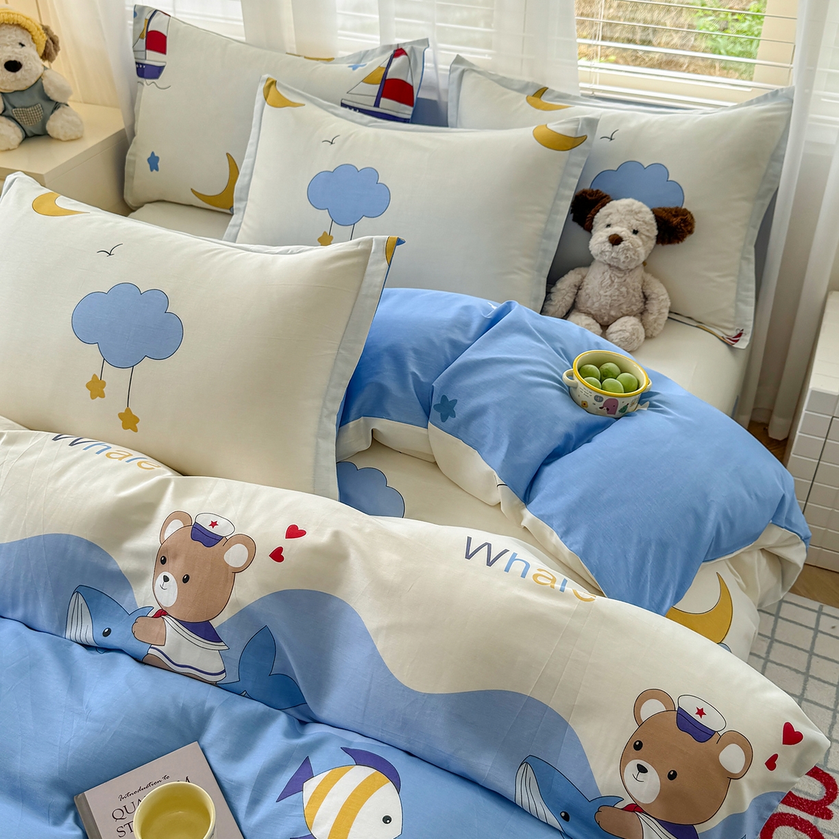 91家纺网 家纺一手货源 找家纺 尚帛 2026新款全棉品质喷气印花爆款四件套 多规格套件 单品系列-单被套 水上乐园