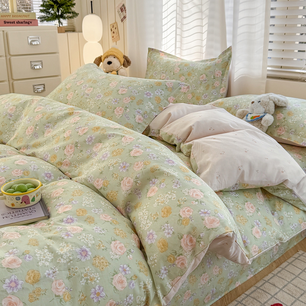 91家纺网 家纺一手货源 找家纺 （总）尚帛 2026新款全棉品质喷气印花爆款四件套 多规格套件 单品系列-四件套