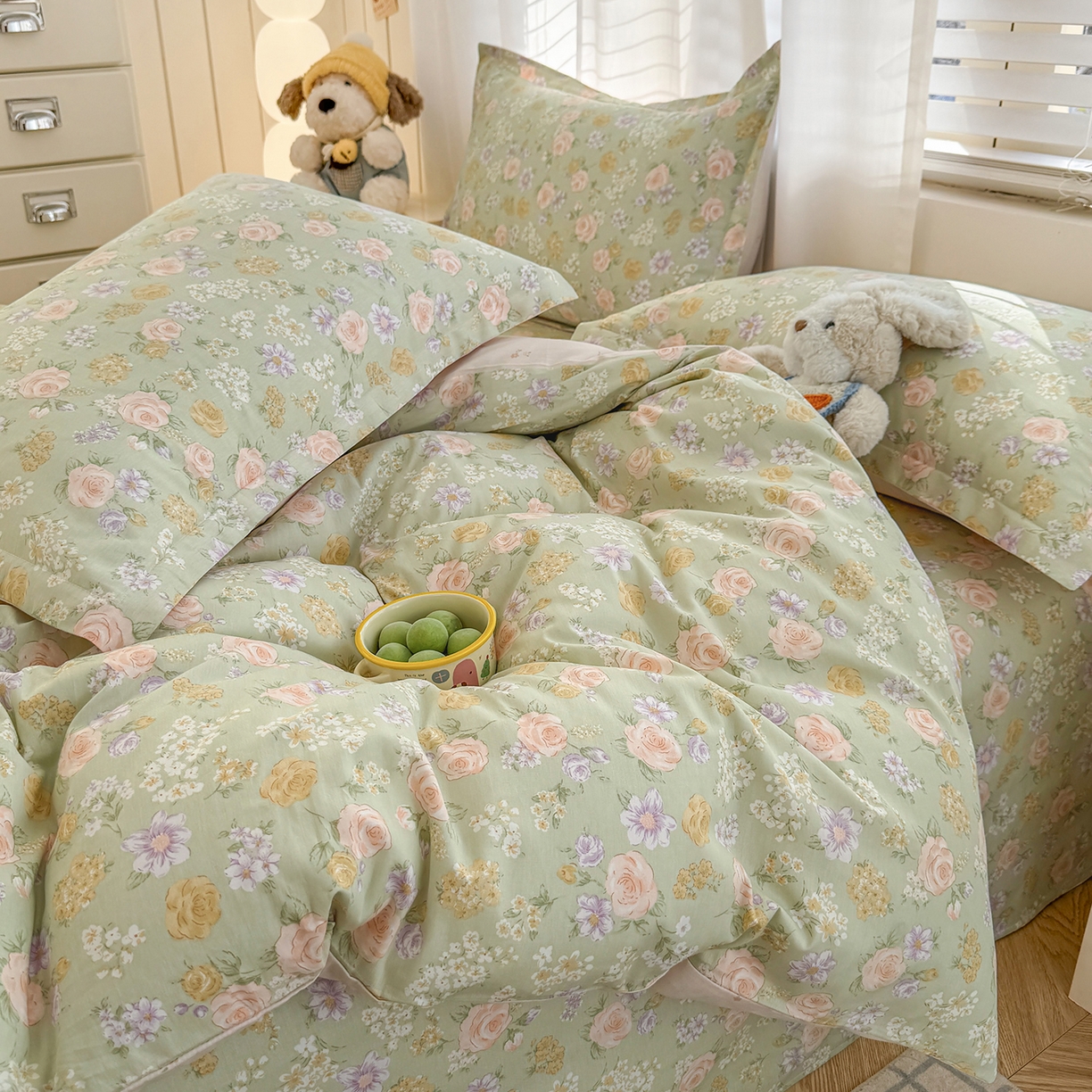 91家纺网 家纺一手货源 找家纺 （总）尚帛 2026新款全棉品质喷气印花爆款四件套 多规格套件 单品系列-四件套