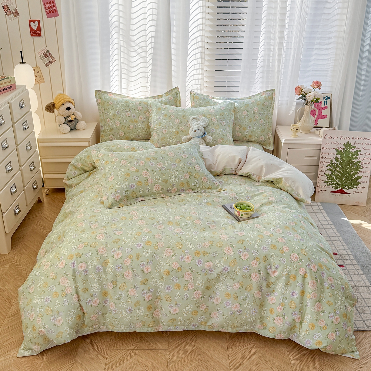 91家纺网 家纺一手货源 找家纺 （总）尚帛 2026新款全棉品质喷气印花爆款四件套 多规格套件 单品系列-四件套