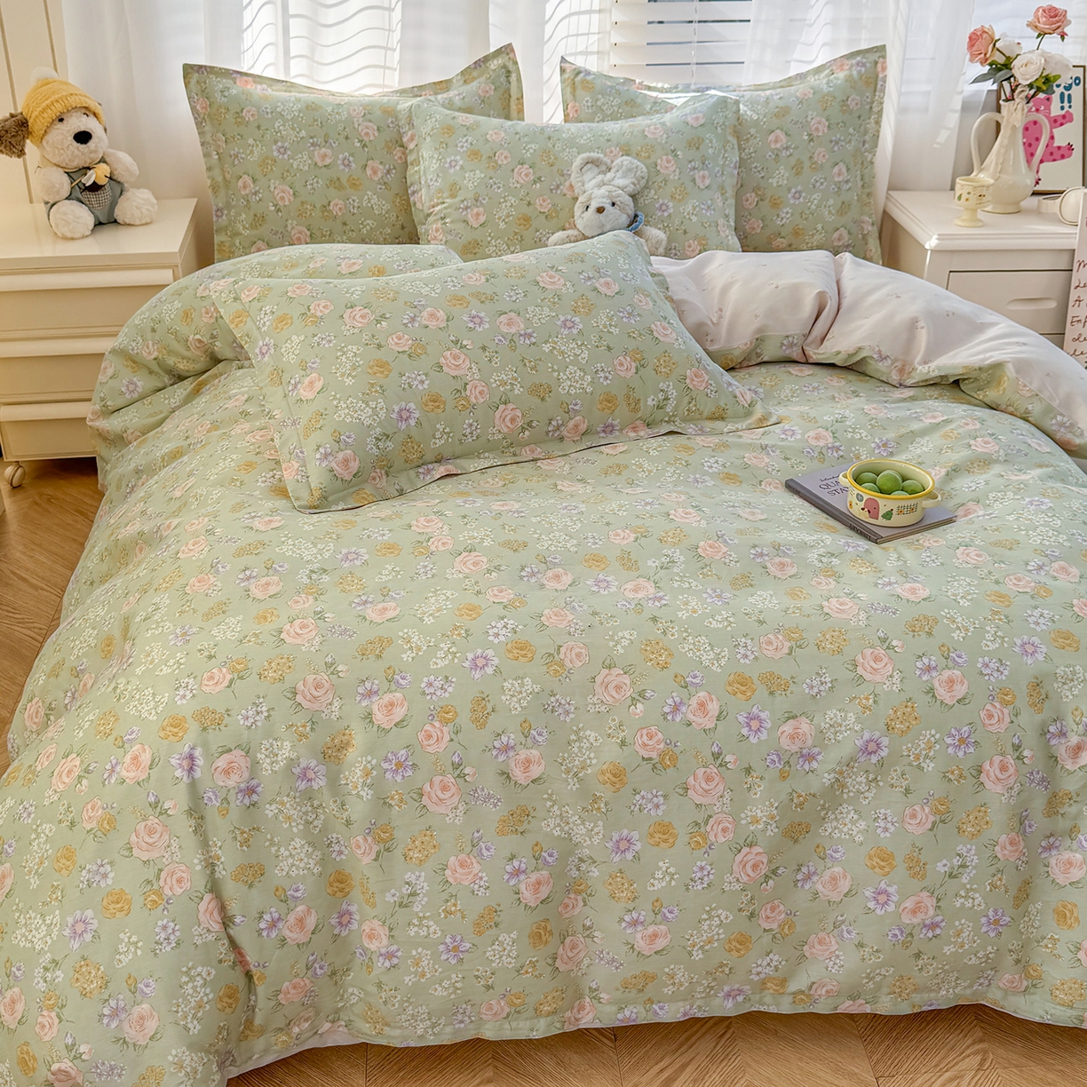 91家纺网 家纺一手货源 找家纺 （总）尚帛 2026新款全棉品质喷气印花爆款四件套 多规格套件 单品系列-四件套