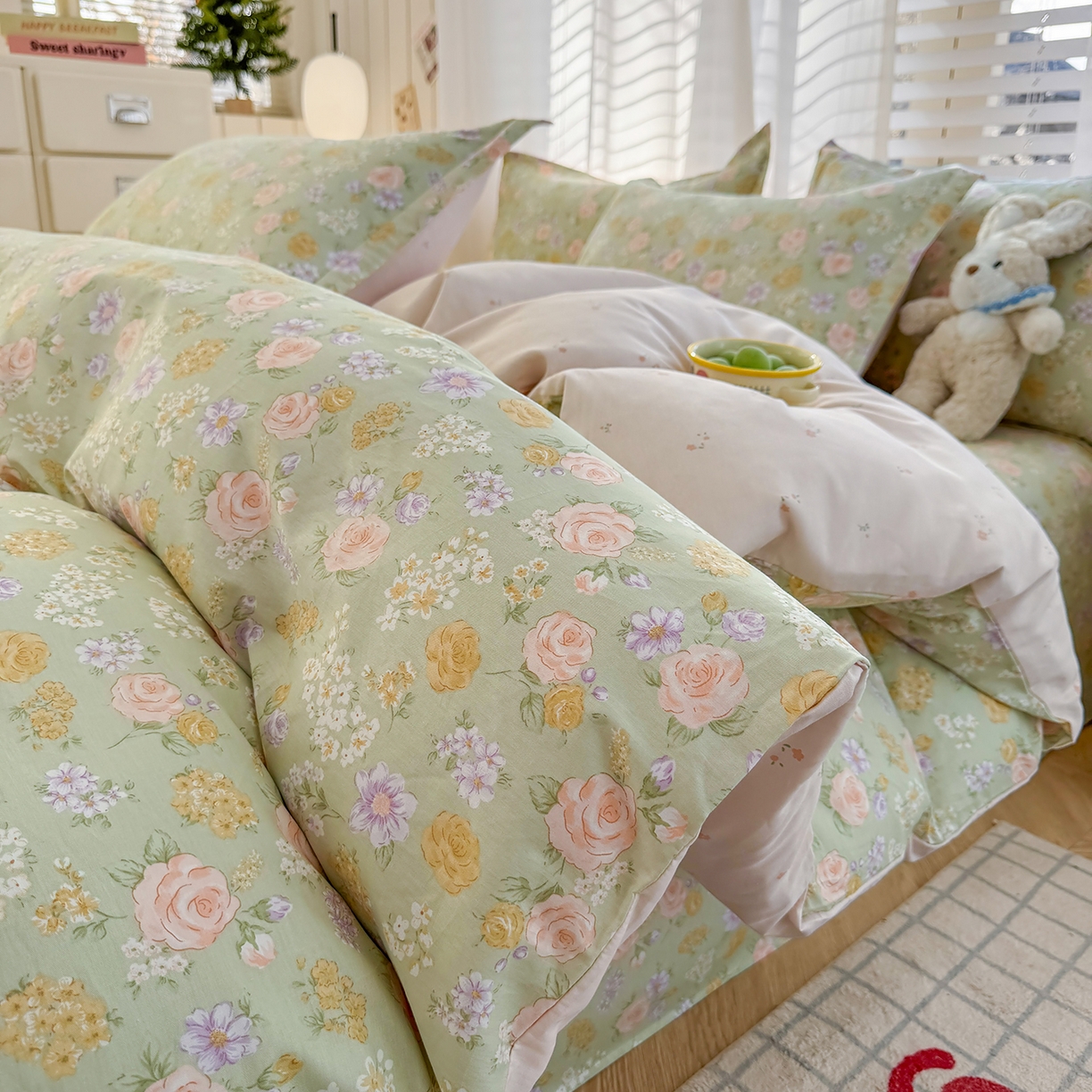 91家纺网 家纺一手货源 找家纺 （总）尚帛 2026新款全棉品质喷气印花爆款四件套 多规格套件 单品系列-四件套