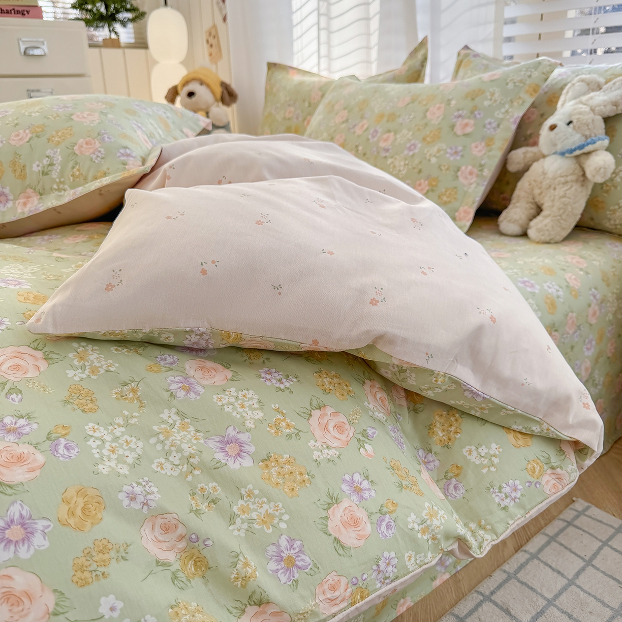 91家纺网 家纺一手货源 找家纺 （总）尚帛 2026新款全棉品质喷气印花爆款四件套 多规格套件 单品系列-四件套