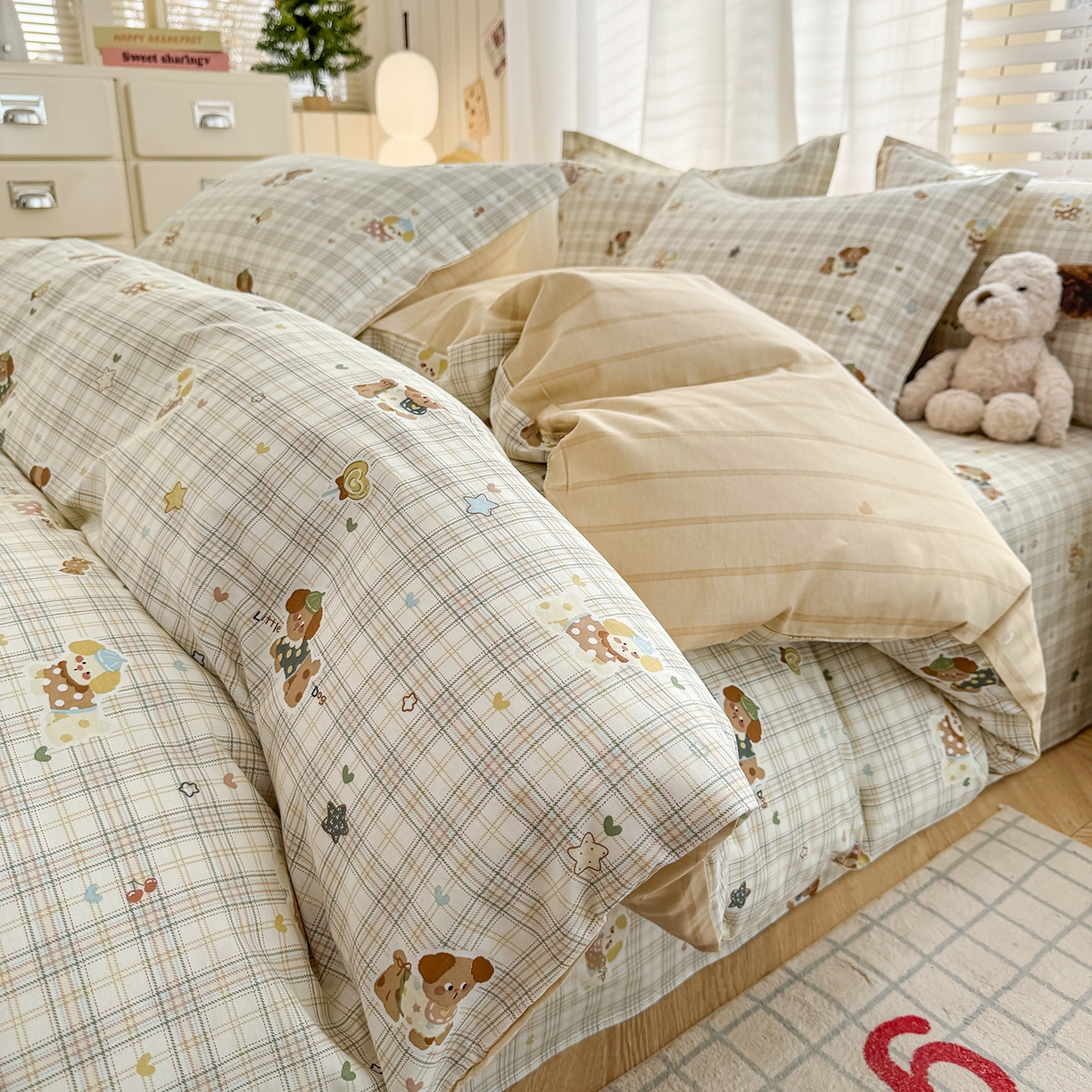 91家纺网 家纺一手货源 找家纺 （总）尚帛 2026新款全棉品质喷气印花爆款四件套 多规格套件 单品系列-四件套