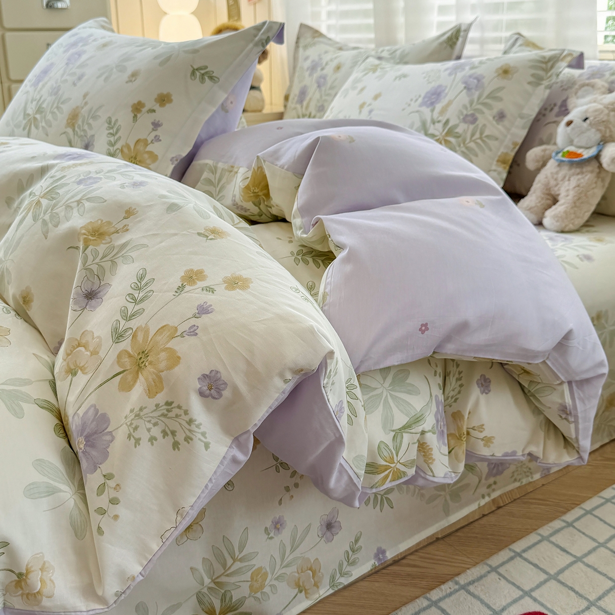 91家纺网 家纺一手货源 找家纺 （总）尚帛 2026新款全棉品质喷气印花爆款四件套 多规格套件 单品系列-四件套