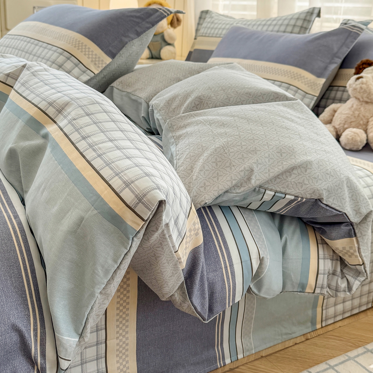 91家纺网 家纺一手货源 找家纺 （总）尚帛 2026新款全棉品质喷气印花爆款四件套 多规格套件 单品系列-四件套