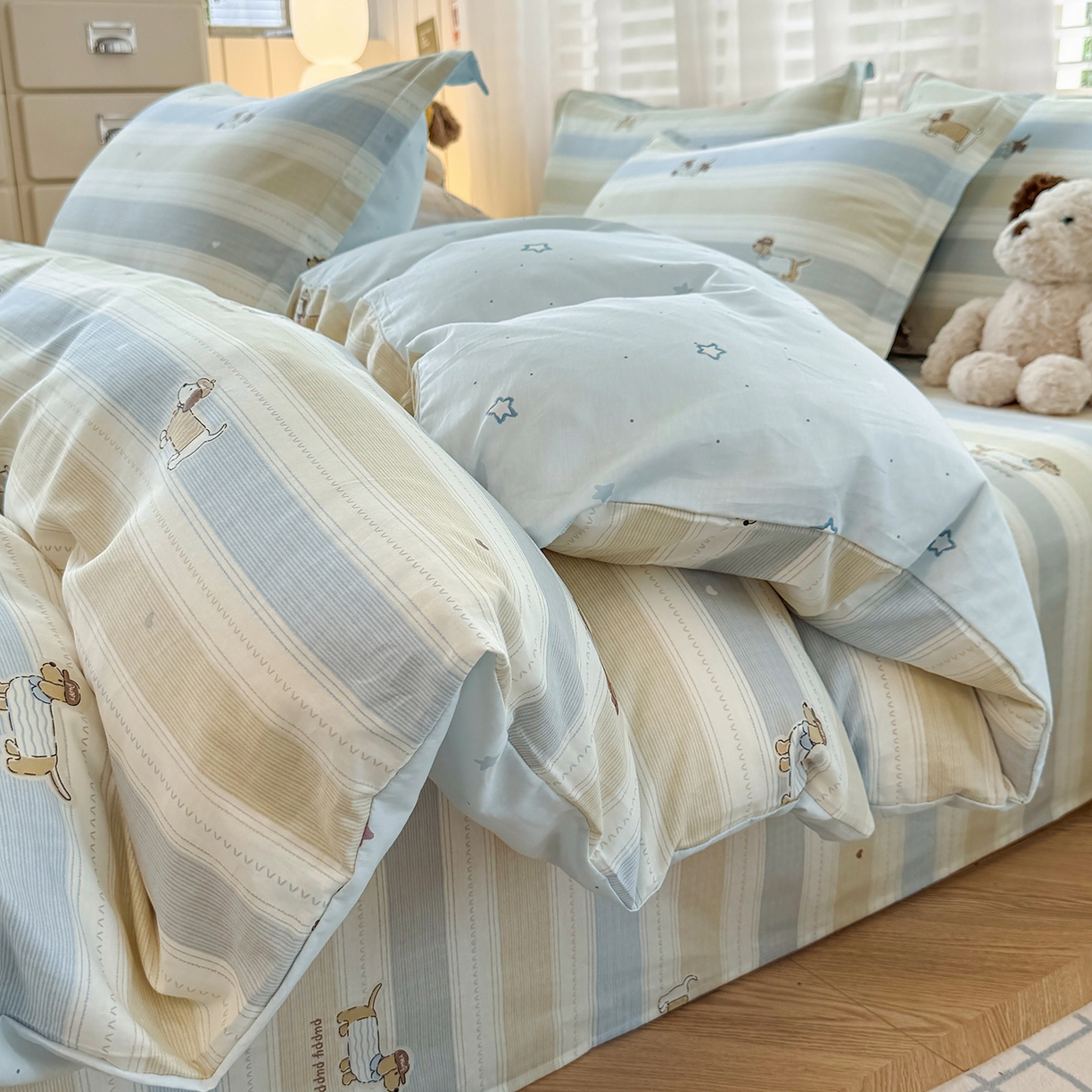 91家纺网 家纺一手货源 找家纺 （总）尚帛 2026新款全棉品质喷气印花爆款四件套 多规格套件 单品系列-四件套