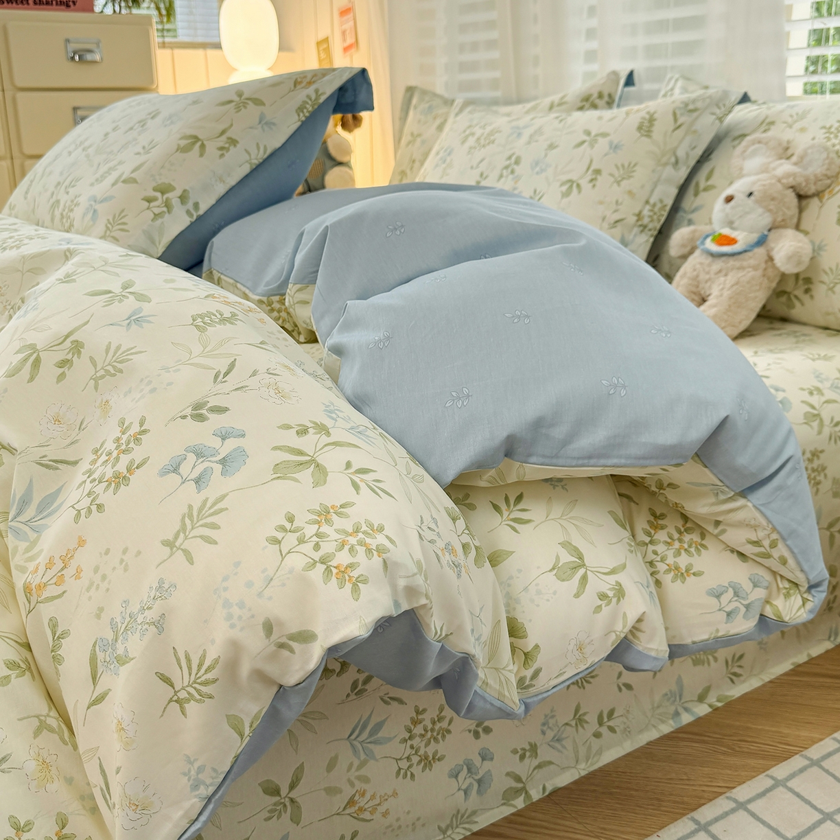 91家纺网 家纺一手货源 找家纺 （总）尚帛 2026新款全棉品质喷气印花爆款四件套 多规格套件 单品系列-四件套