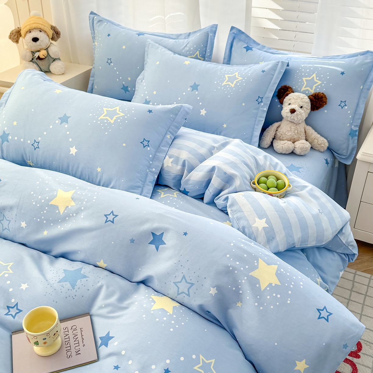 91家纺网 家纺一手货源 找家纺 尚帛 2026新款全棉品质喷气印花爆款四件套 多规格套件 单品系列-四件套 五星集