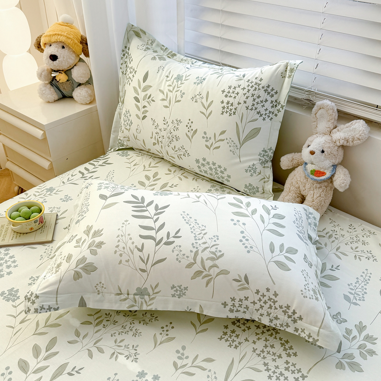 91家纺网 家纺一手货源 找家纺 尚帛 2026新款全棉品质喷气印花爆款四件套 多规格套件 单品系列-四件套 叶之恋