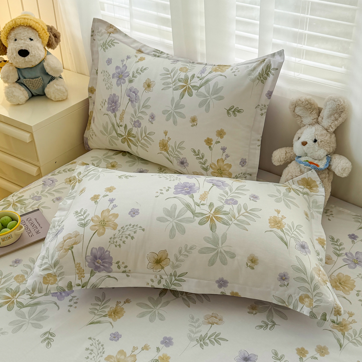 91家纺网 家纺一手货源 找家纺 尚帛 2026新款全棉品质喷气印花爆款四件套 多规格套件 单品系列-四件套 爱的花海