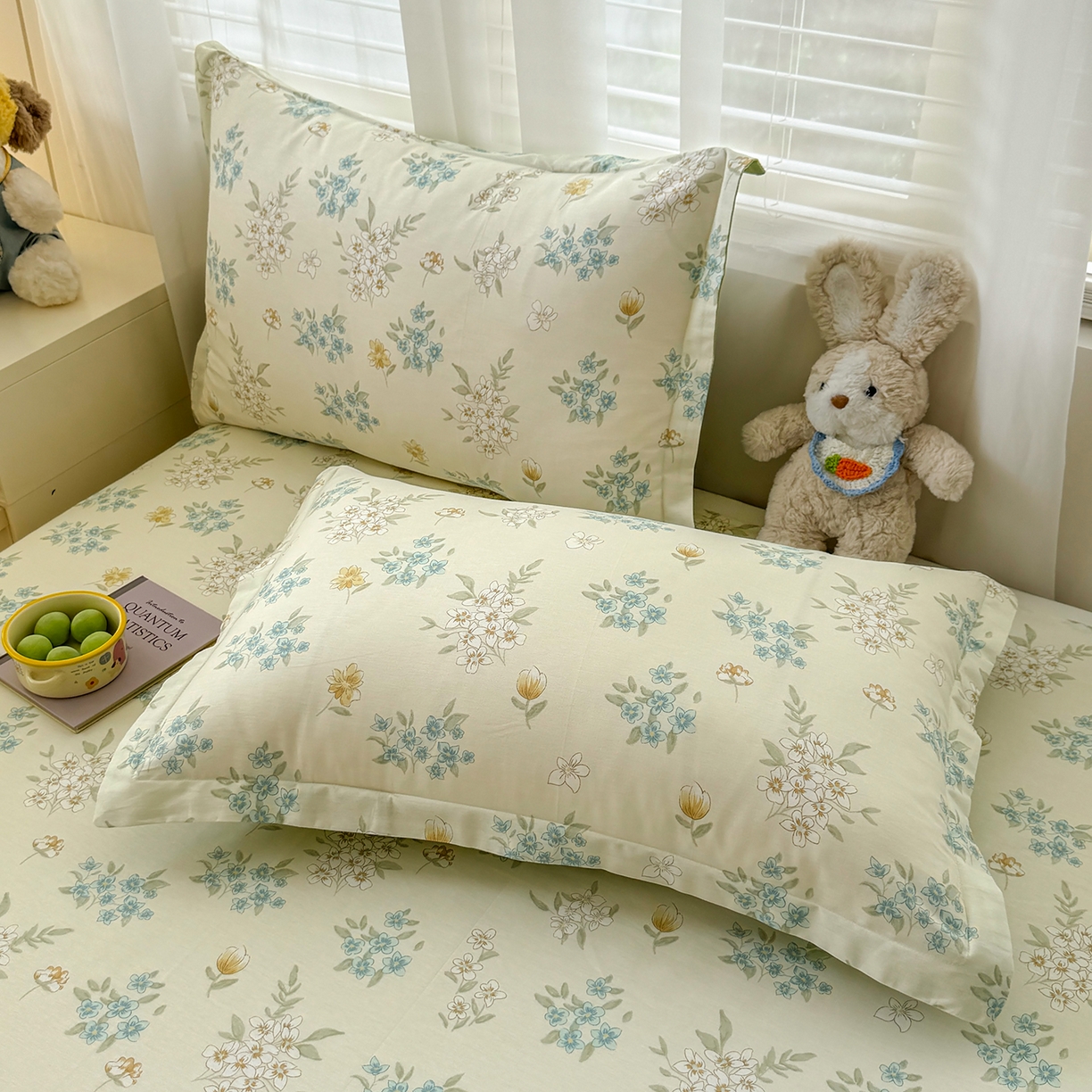 91家纺网 家纺一手货源 找家纺 尚帛 2026新款全棉品质喷气印花爆款四件套 多规格套件 单品系列-四件套 春漫庭