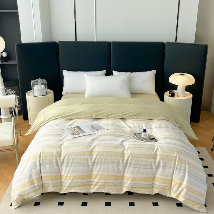 艾迪尚家纺 2026新款133X76宽幅全棉纯棉印花单品被套 被套单件 格调-绿