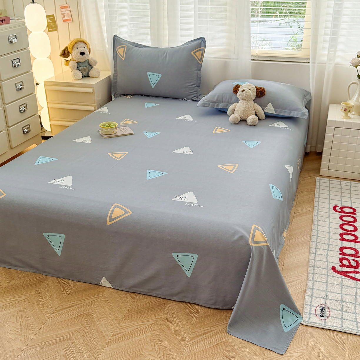 91家纺网 家纺一手货源 找家纺 尚帛 2026新款全棉品质喷气印花爆款四件套 多规格套件 单品系列-四件套 吉米