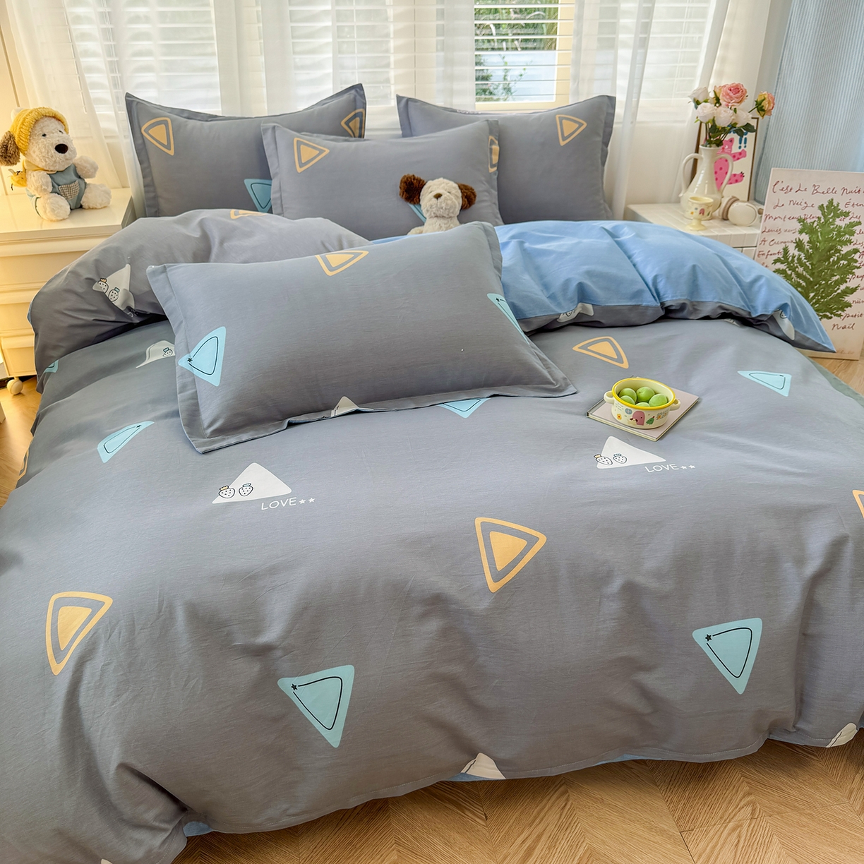 91家纺网 家纺一手货源 找家纺 尚帛 2026新款全棉品质喷气印花爆款四件套 多规格套件 单品系列-四件套 吉米