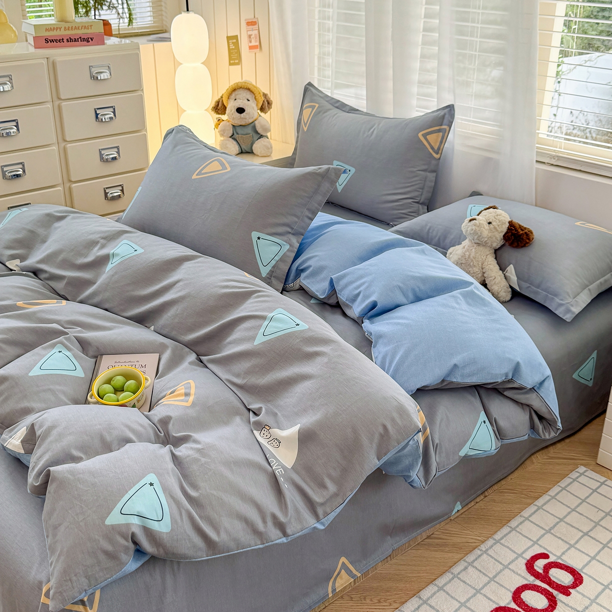 91家纺网 家纺一手货源 找家纺 尚帛 2026新款全棉品质喷气印花爆款四件套 多规格套件 单品系列-四件套 吉米