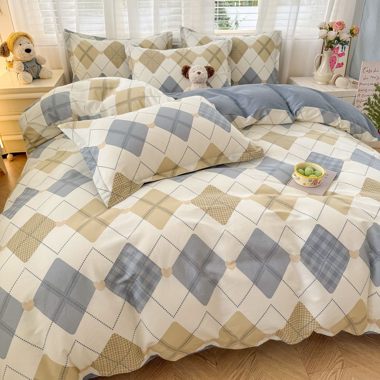 91家纺网 家纺一手货源 找家纺 尚帛 2026新款全棉品质喷气印花爆款四件套 多规格套件 单品系列-四件套 佳丽斯