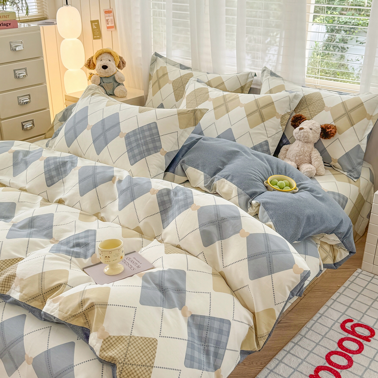 91家纺网 家纺一手货源 找家纺 尚帛 2026新款全棉品质喷气印花爆款四件套 多规格套件 单品系列-四件套 佳丽斯