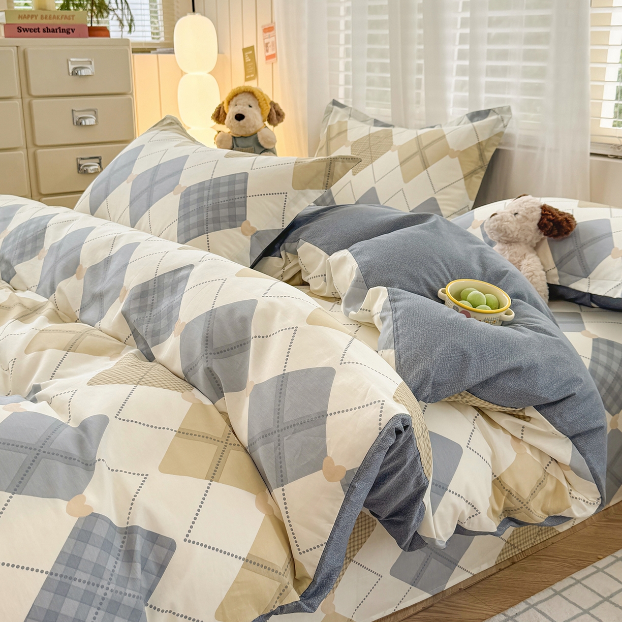 91家纺网 家纺一手货源 找家纺 尚帛 2026新款全棉品质喷气印花爆款四件套 多规格套件 单品系列-四件套 佳丽斯