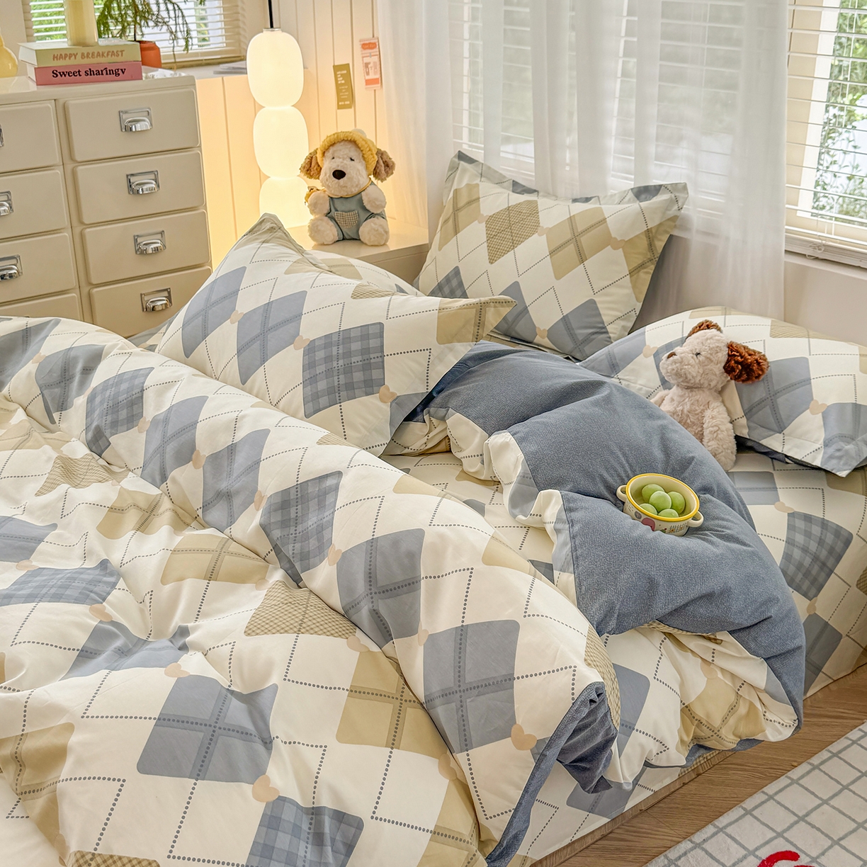 91家纺网 家纺一手货源 找家纺 尚帛 2026新款全棉品质喷气印花爆款四件套 多规格套件 单品系列-四件套 佳丽斯