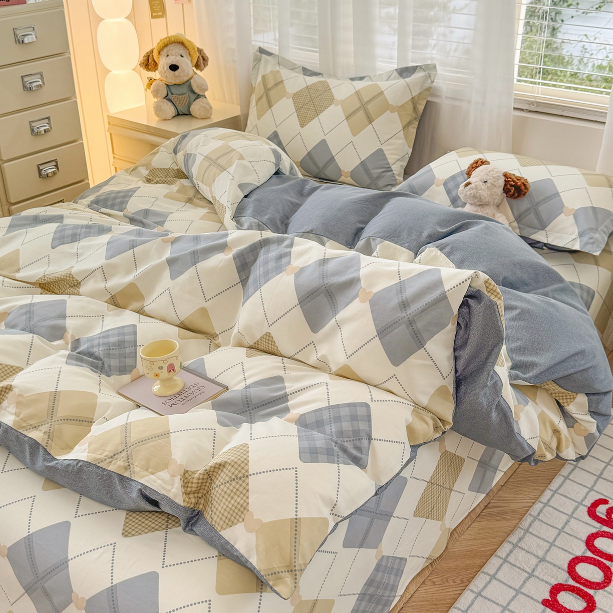 91家纺网 家纺一手货源 找家纺 尚帛 2026新款全棉品质喷气印花爆款四件套 多规格套件 单品系列-四件套 佳丽斯