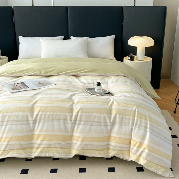 91家纺网 家纺一手货源 找家纺 艾迪尚家纺 2026新款133X76宽幅全棉纯棉印花单品被套 被套单件 格调-绿