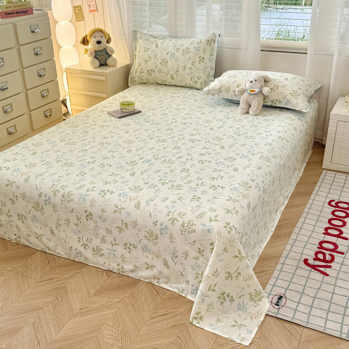 91家纺网 家纺一手货源 找家纺 尚帛 2026新款全棉品质喷气印花爆款四件套 多规格套件 单品系列-四件套 浅草繁花