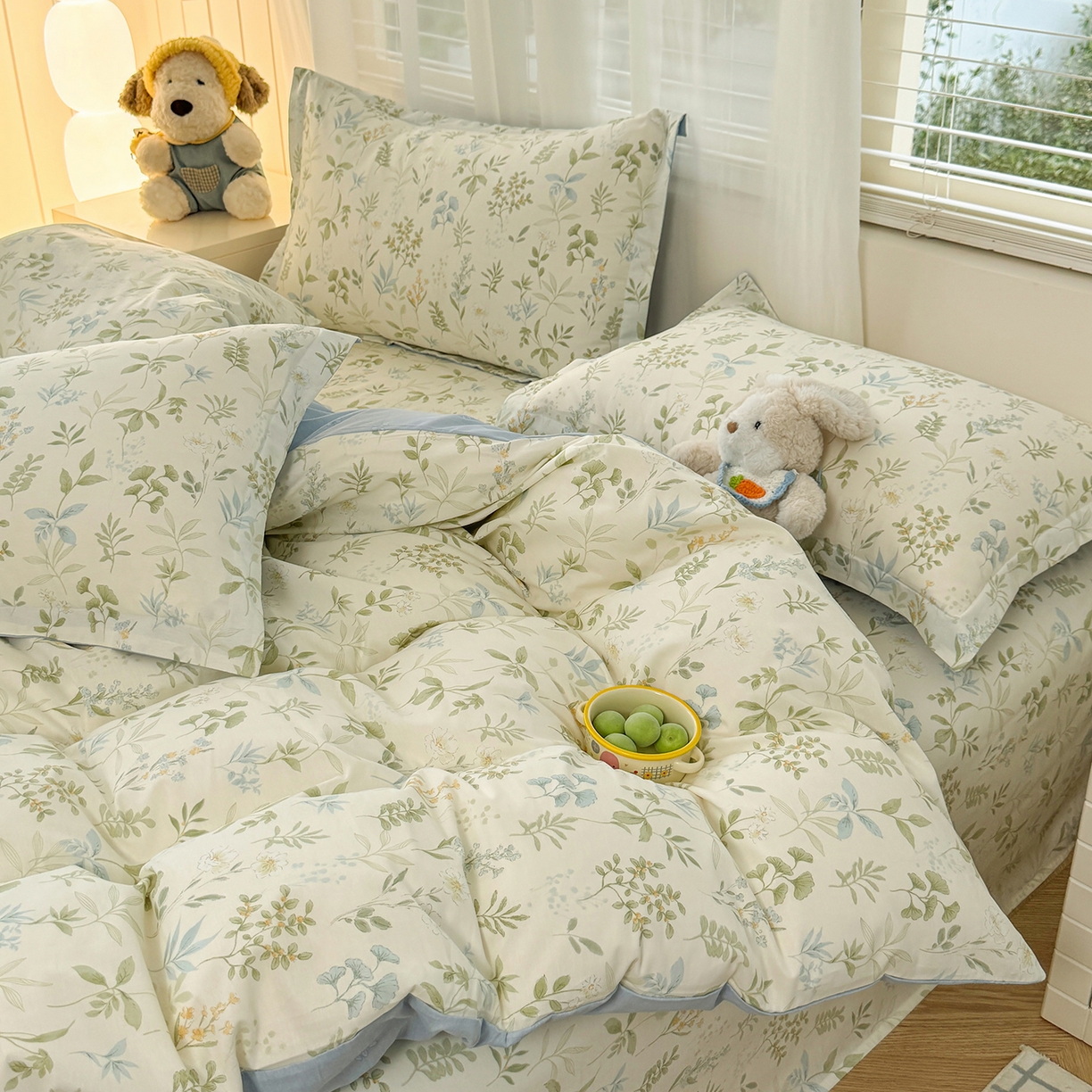 91家纺网 家纺一手货源 找家纺 尚帛 2026新款全棉品质喷气印花爆款四件套 多规格套件 单品系列-四件套 浅草繁花