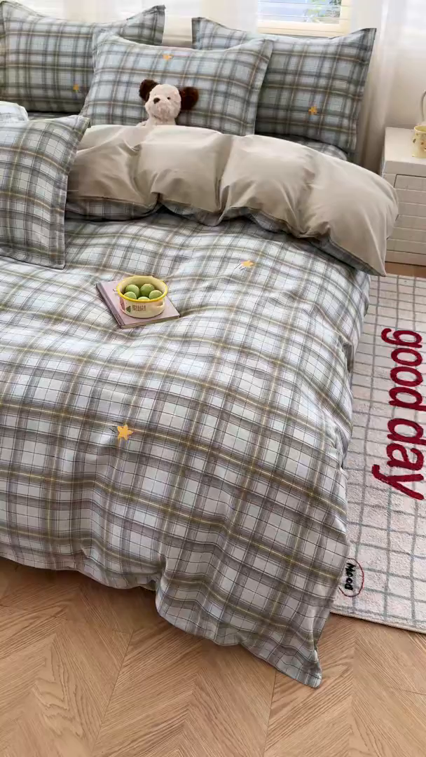 91家纺网 家纺一手货源 找家纺 尚帛 2026新款全棉品质喷气印花爆款四件套 多规格套件 单品系列-四件套 闪耀的星