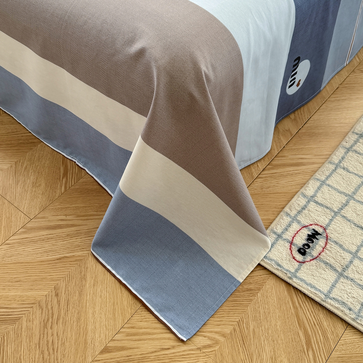 91家纺网 家纺一手货源 找家纺 尚帛 2026新款全棉品质喷气印花爆款四件套 多规格套件 单品系列-四件套 时尚慕斯