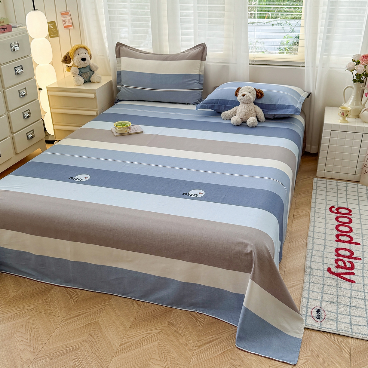 91家纺网 家纺一手货源 找家纺 尚帛 2026新款全棉品质喷气印花爆款四件套 多规格套件 单品系列-四件套 时尚慕斯