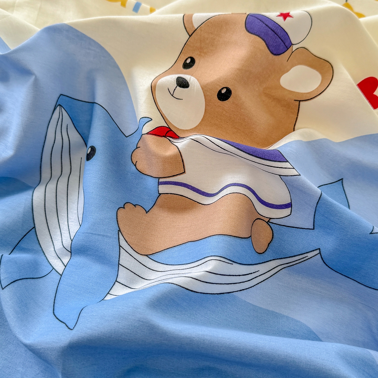 91家纺网 家纺一手货源 找家纺 尚帛 2026新款全棉品质喷气印花爆款四件套 多规格套件 单品系列-四件套 水上乐园