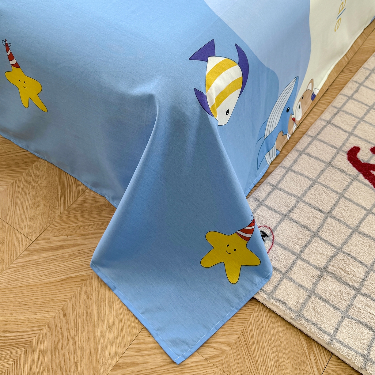 91家纺网 家纺一手货源 找家纺 尚帛 2026新款全棉品质喷气印花爆款四件套 多规格套件 单品系列-四件套 水上乐园