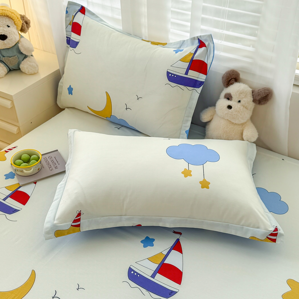 91家纺网 家纺一手货源 找家纺 尚帛 2026新款全棉品质喷气印花爆款四件套 多规格套件 单品系列-四件套 水上乐园