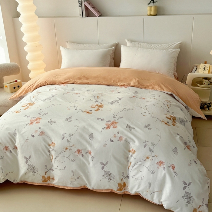 91家纺网 家纺一手货源 找家纺 艾迪尚家纺 2026新款133X76宽幅全棉纯棉印花单品被套 被套单件 花弄影-米