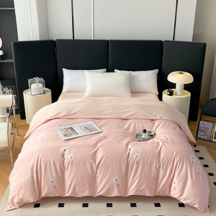 艾迪尚家纺 2026新款133X76宽幅全棉纯棉印花单品被套 被套单件 南意-粉