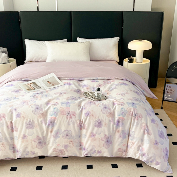 91家纺网 家纺一手货源 找家纺 艾迪尚家纺 2026新款133X76宽幅全棉纯棉印花单品被套 被套单件 若芙-兰