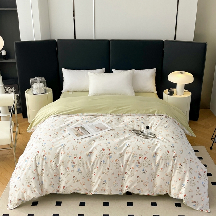 艾迪尚家纺 2026新款133X76宽幅全棉纯棉印花单品被套 被套单件 萌动-绿