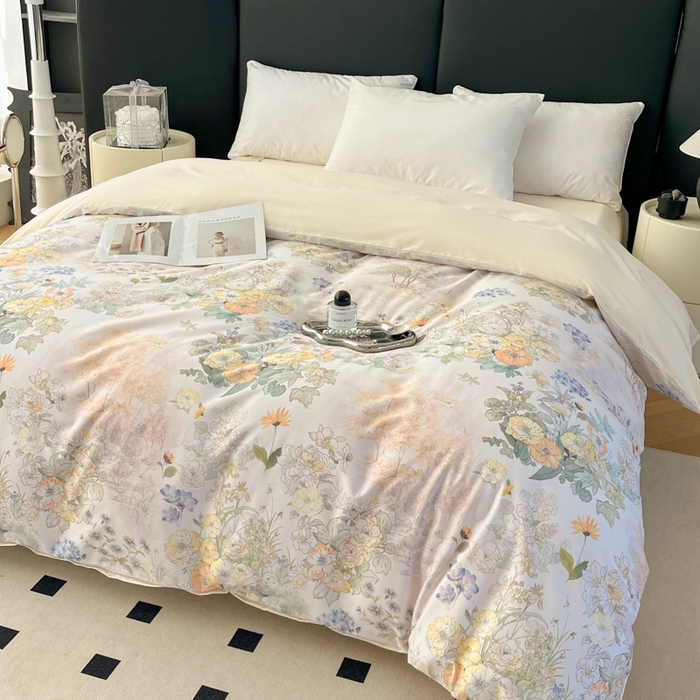 艾迪尚家纺 2026新款133X76宽幅全棉纯棉印花单品被套 被套单件 莉雅-绿