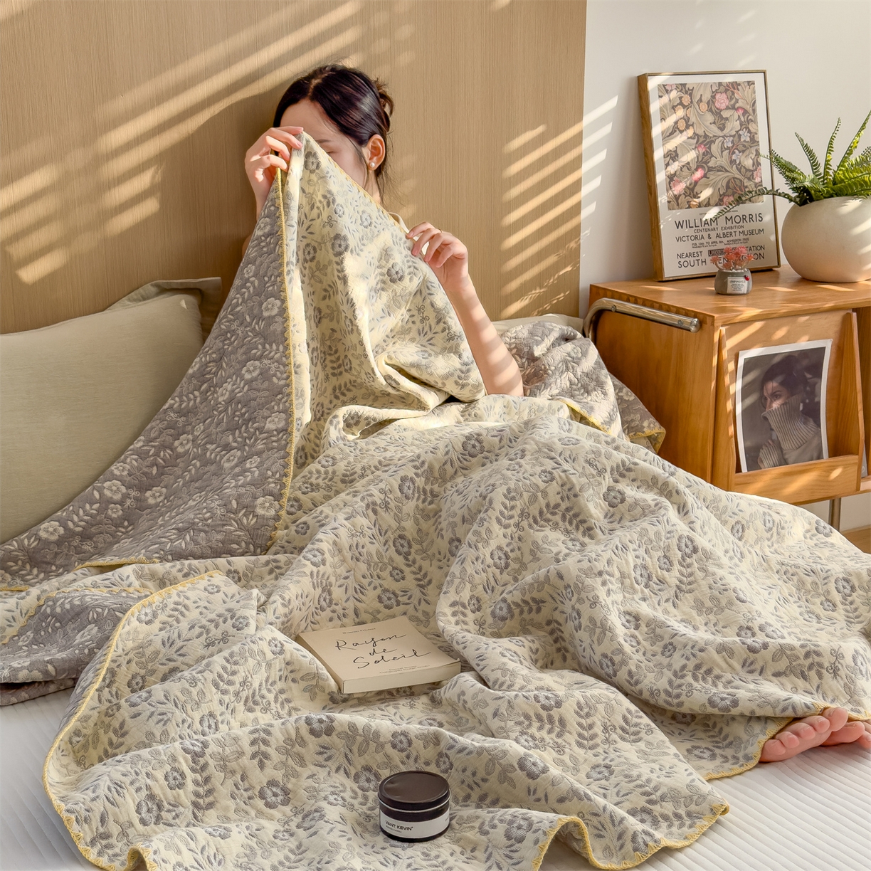 91家纺网 家纺一手货源 找家纺 (总)兄弟坊 2026新款全棉三层纱多功能毛巾被（盖毯床单夏被）棉澜