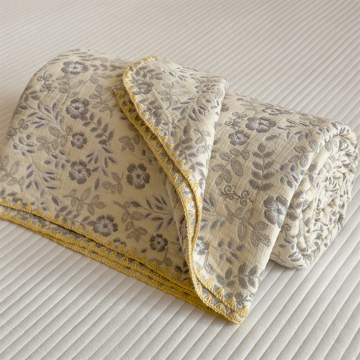 91家纺网 家纺一手货源 找家纺 (总)兄弟坊 2026新款全棉三层纱多功能毛巾被（盖毯床单夏被）棉澜