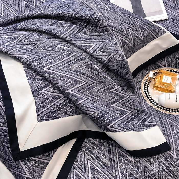 91家纺网 家纺一手货源 找家纺 （总）若未家居 LOVEWE HOUSE 2026新款100S数码印花轻奢风四件套-波澜