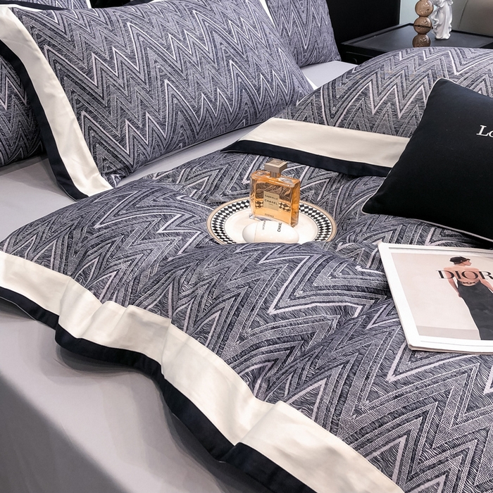 91家纺网 家纺一手货源 找家纺 （总）若未家居 LOVEWE HOUSE 2026新款100S数码印花轻奢风四件套-波澜