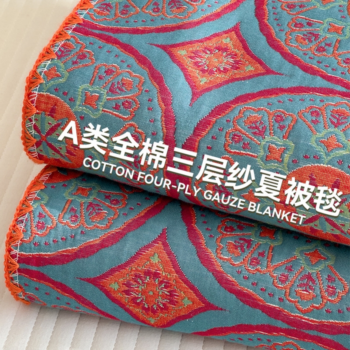 91家纺网 家纺一手货源 找家纺 (总)兄弟坊 2026新款全棉三层纱多功能毛巾被（盖毯床单夏被）