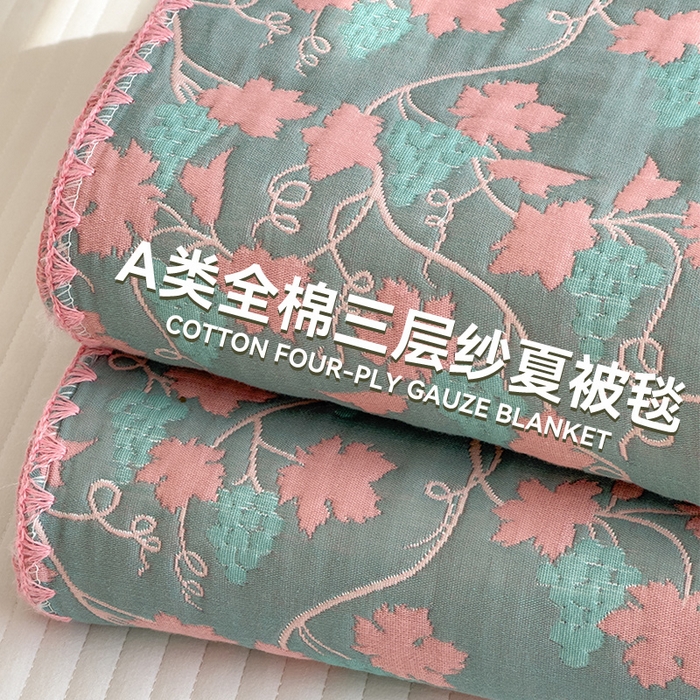 91家纺网 家纺一手货源 找家纺 (总)兄弟坊 2026新款全棉三层纱多功能毛巾被（盖毯床单夏被）
