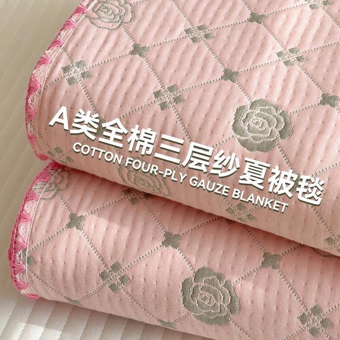 91家纺网 家纺一手货源 找家纺 (总)兄弟坊 2026新款全棉三层纱多功能毛巾被（盖毯床单夏被）